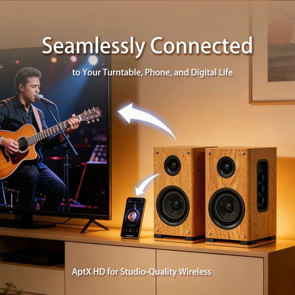 Factory Direct Wholesale Portable Fashionable Bluetooths Music Player Sound Box Audio Bookshelf Speaker