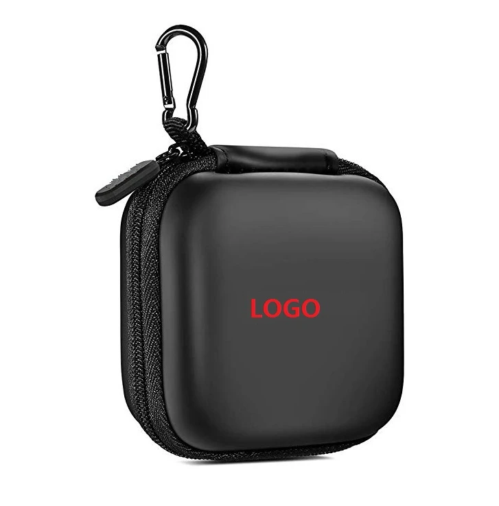 Factory OEM/ODM High Quality Square EVA Case for Earphone and USB Cable with Carabiner