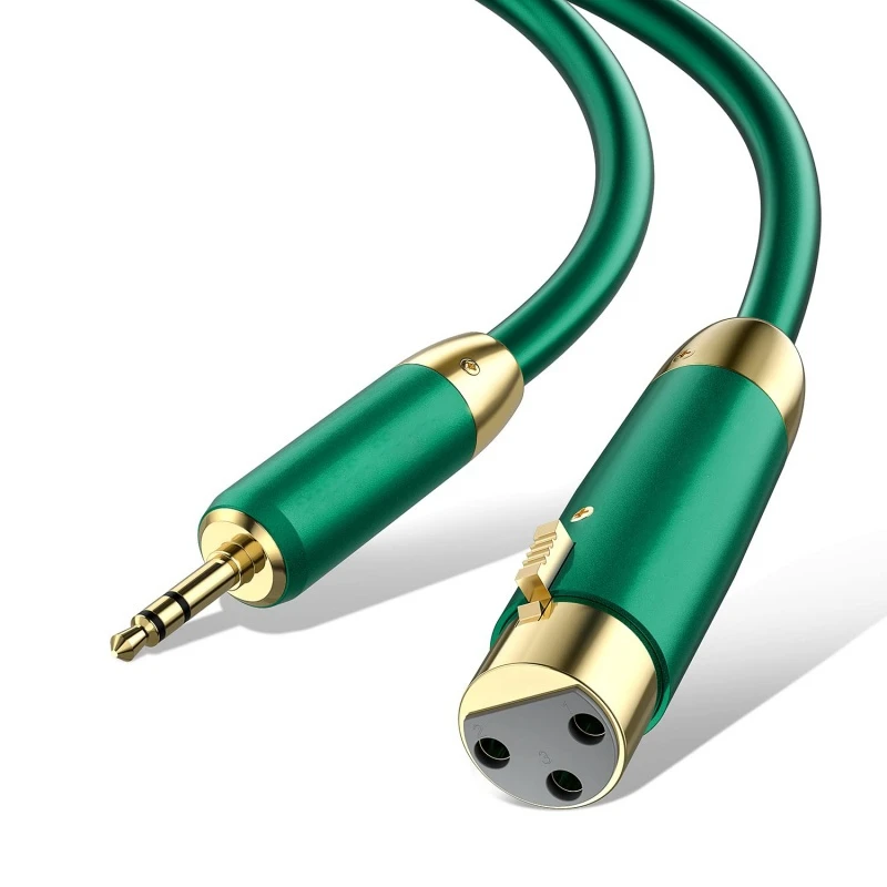 Factory-Sold Pure Copper Trs 3.5mm Male to 3-Pin XLR Female Audio Cable for Stereo XLR Applications