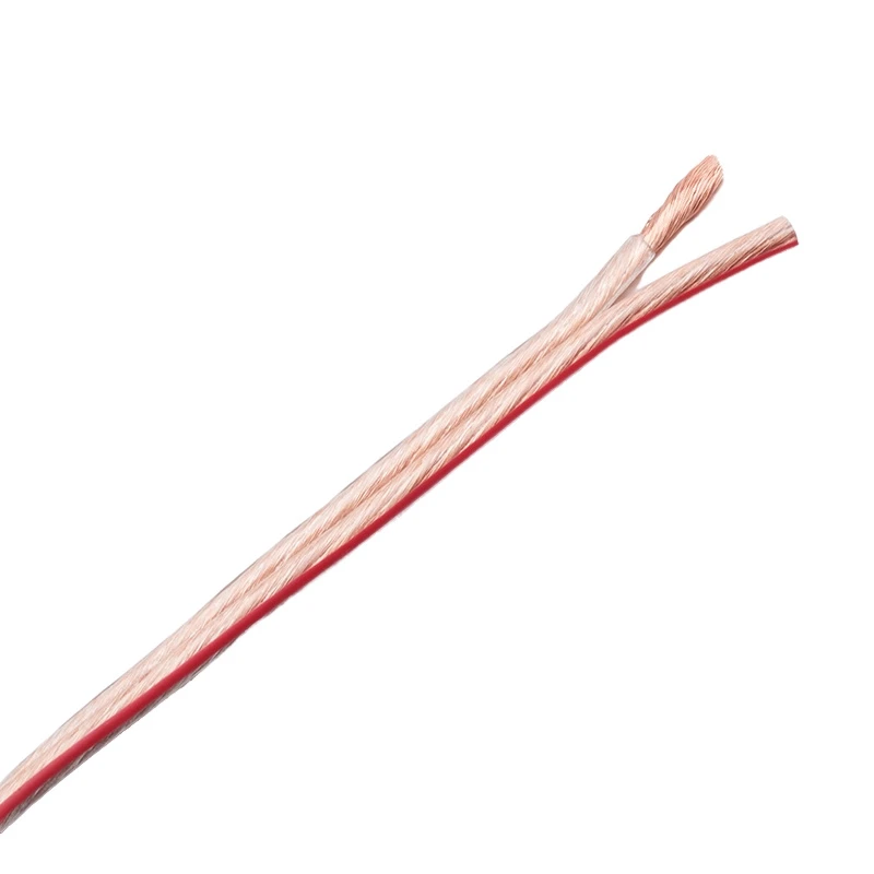 Factory Supply 1.5mm 2.5mm Wire Speaker Cable Red and Black/Transparent Audio Cable for Multimedia