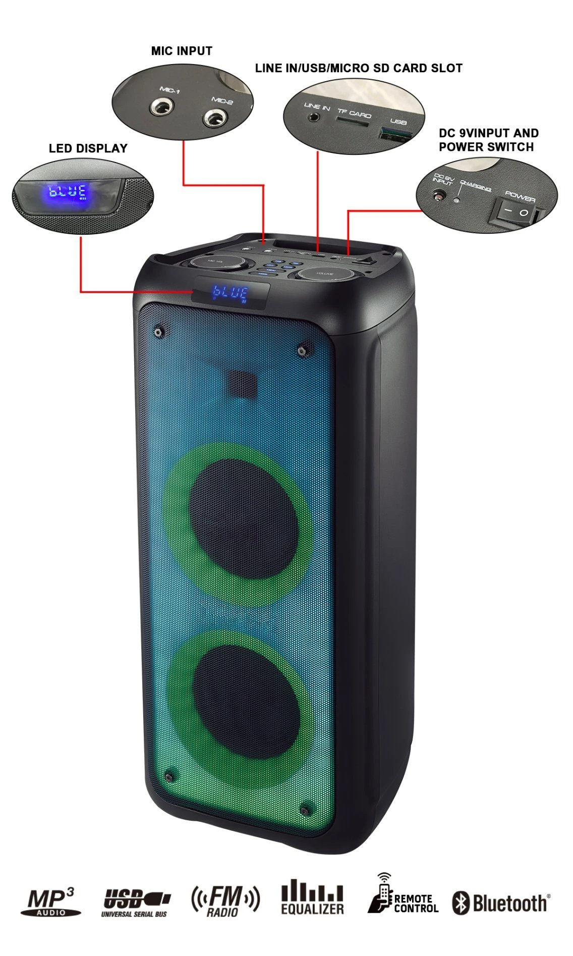 Factory Wholesale Multimedia 5.5 Inch Portable Speaker Professional Active Stage Speakers for Party Home Theater