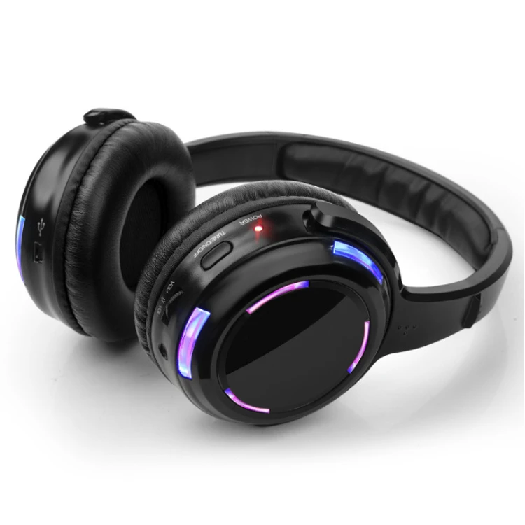 Factory Wholesale Silent Disco Headphone 500m Control Distance Quiet Party Headset Stereo Silent Disco Earphone and Transmitter