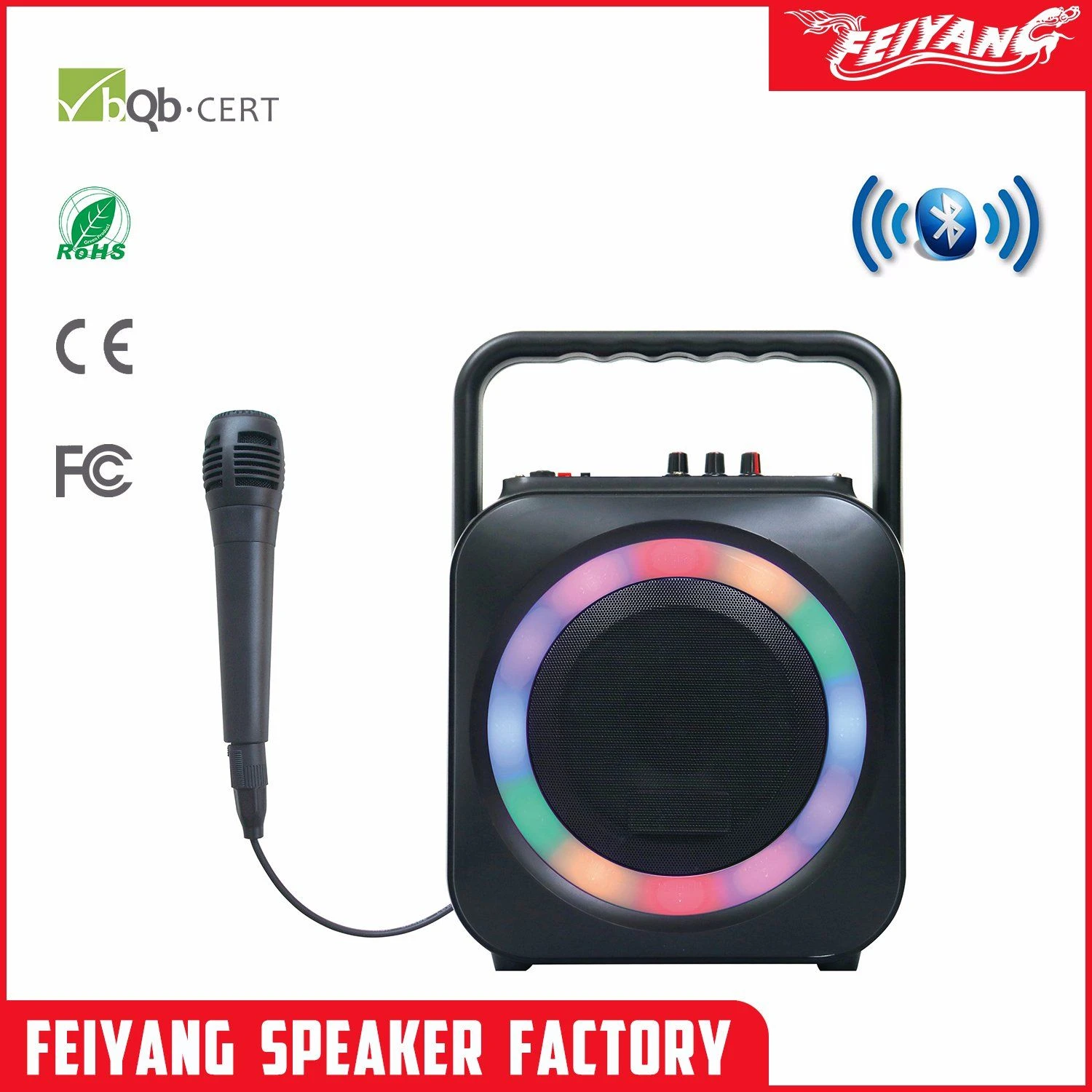 Feiyang/Temeisheng Mini Rechargeable Bluetooth Active Speaker with Colorful LED Light –F105s