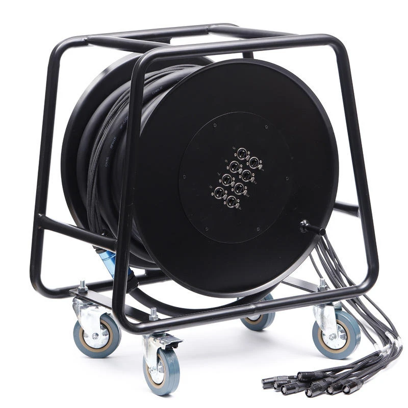 Flexible Cat6 Ethercon Snake Cable with Cable Reel Drum for Mobile LED Trailers