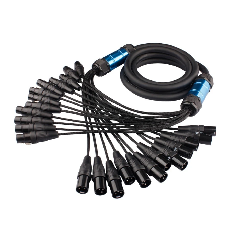 Flexible Integrates 4 Balanced Signal Transmission Channels Crush Proof Snake Audio Video Cable