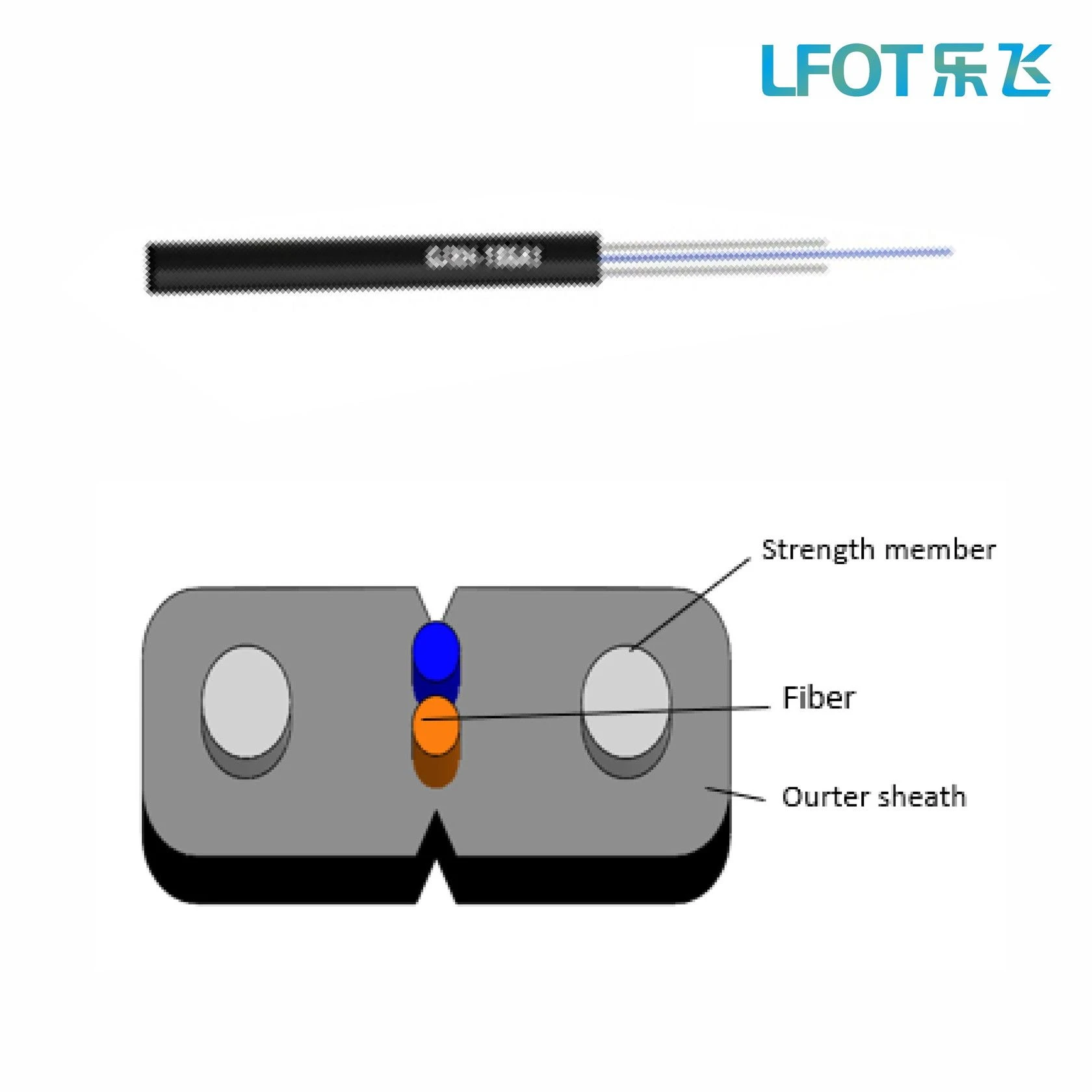 Flexible Ribbon Core Gjxh Fiber Optical Cable for Church Audio Visual Link