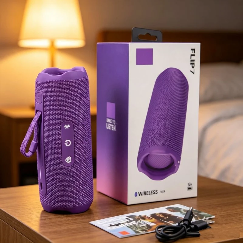 Flip7 Wireless Portable Speaker IP67 Waterproof Deep Bass Bluetooth Speaker with Logo for Camping Hiking