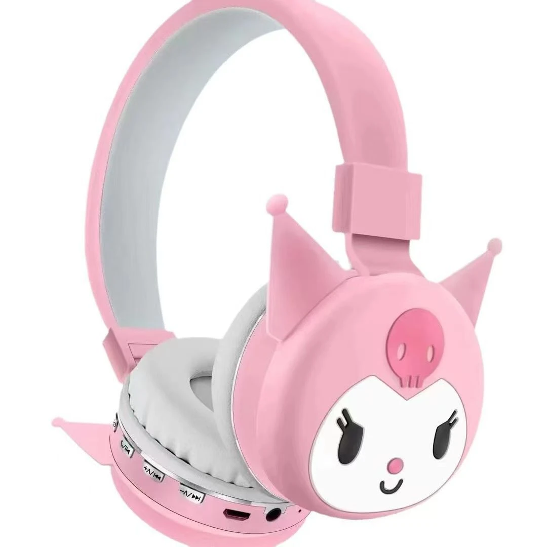 Foldable Rabbit Ear Glow Wireless Bluetooth Headband Headphones Insert Card