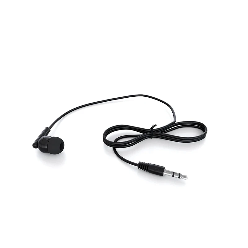 Free Sample Wired Mono Disposable Earphones for Train Bus Airline and Tour Guides