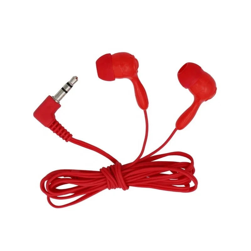 Free Samples Disposable Wired Cheap Earphones for Student Travel Aviation