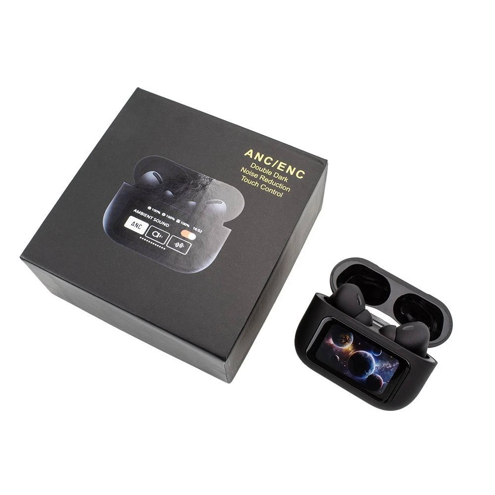 Free Shipping Tws A9PRO Enc Earphone LCD Screen Touch Control Earbuds in Ear Gaming Wireless Earbuds