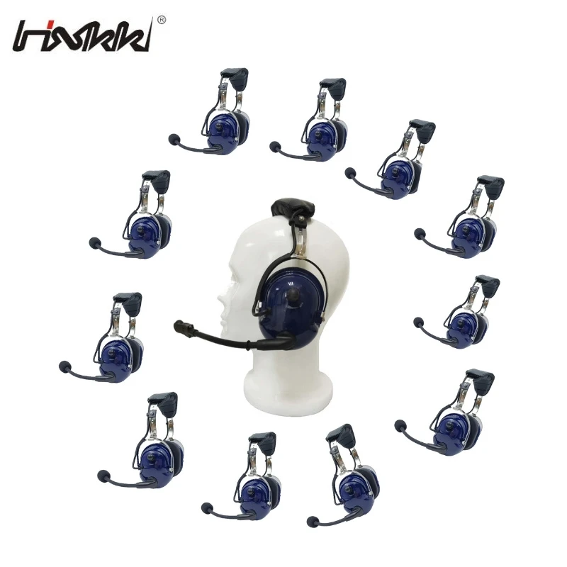 Full-Duplex Wireless Noise Canceling Aviation Headset for Ground Support Crew