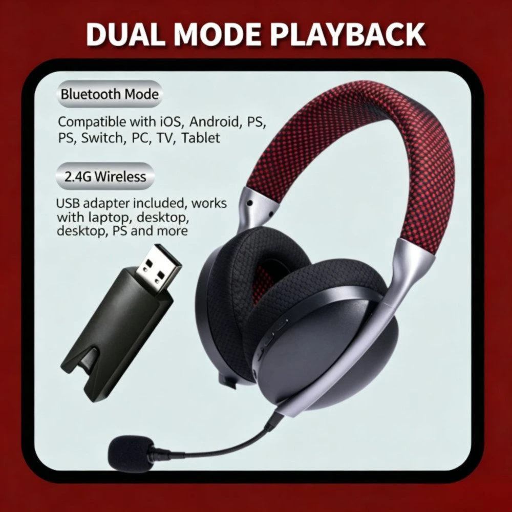 G-01 Sensitive Touch Control Over-Ear Tws Headset for Remote Working