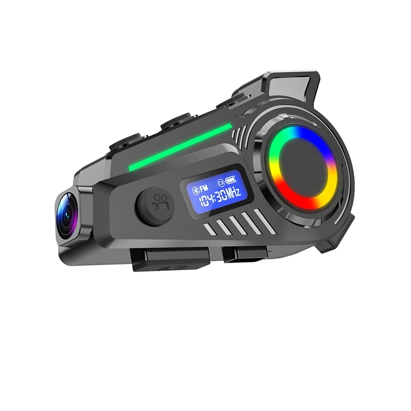 GPS Track HD Camera Bluetooth Headset Voice Assistant Long Battery Life IP65 Waterproof 3D Surround Sound Motorcycle Helmet Wireless Bluetooth Headset