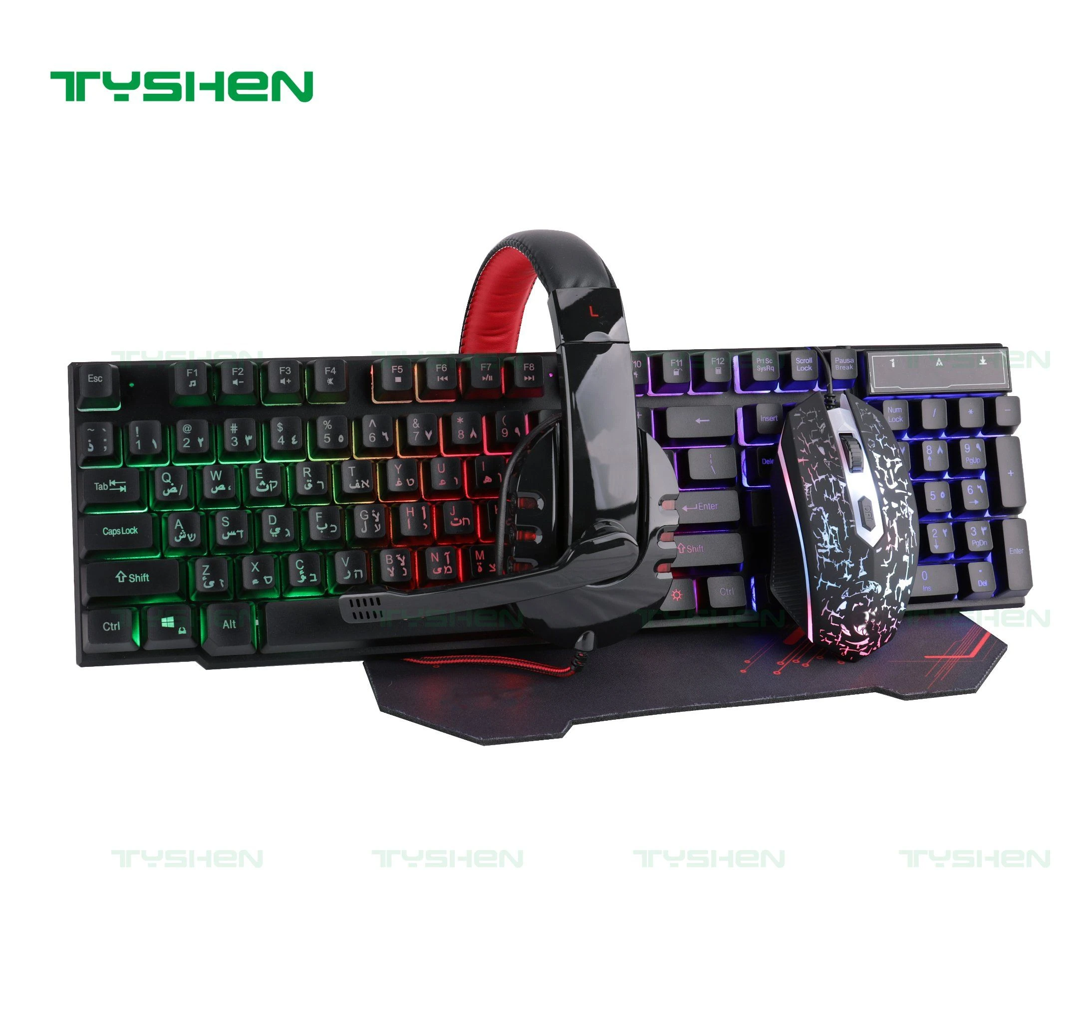 Gaming Combo 4 in 1, Mouse, Keyboard, Mouse Pad, Headphone