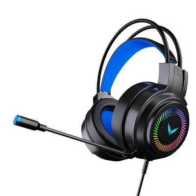 Gaming Headphone Stereo Sound Virtual LED Light Wired Headsets for Playing Games Music