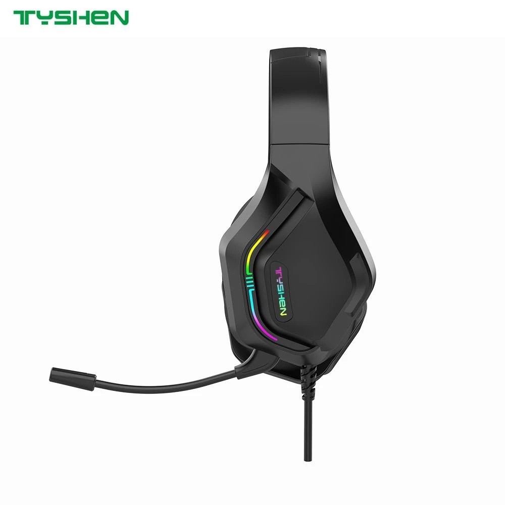 Gaming Headset Over Ear RGB Lighting Stereo Bass Flexible OEM