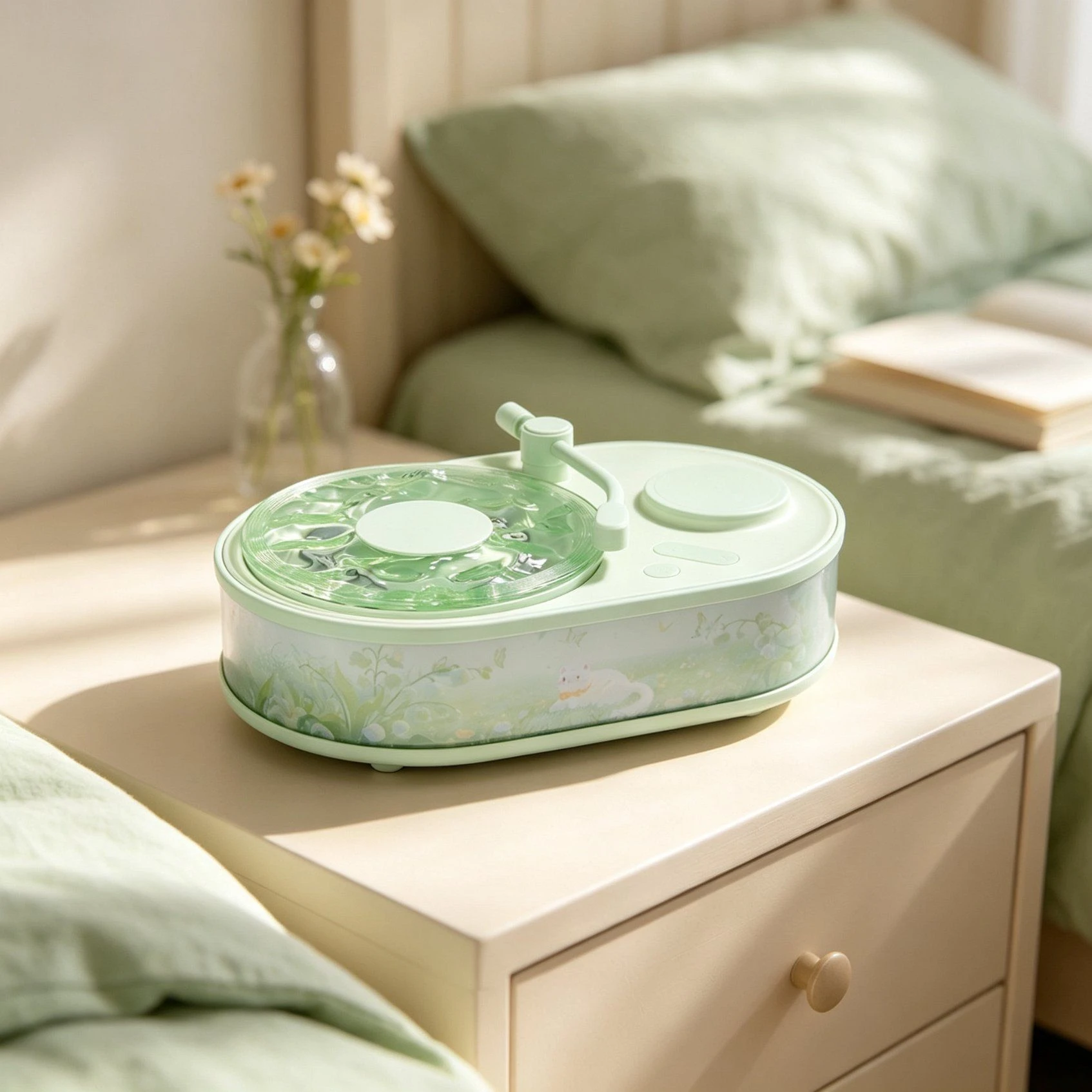 Gentle Ripple Bluetooth Speaker with Panoramic Glow Light for Home