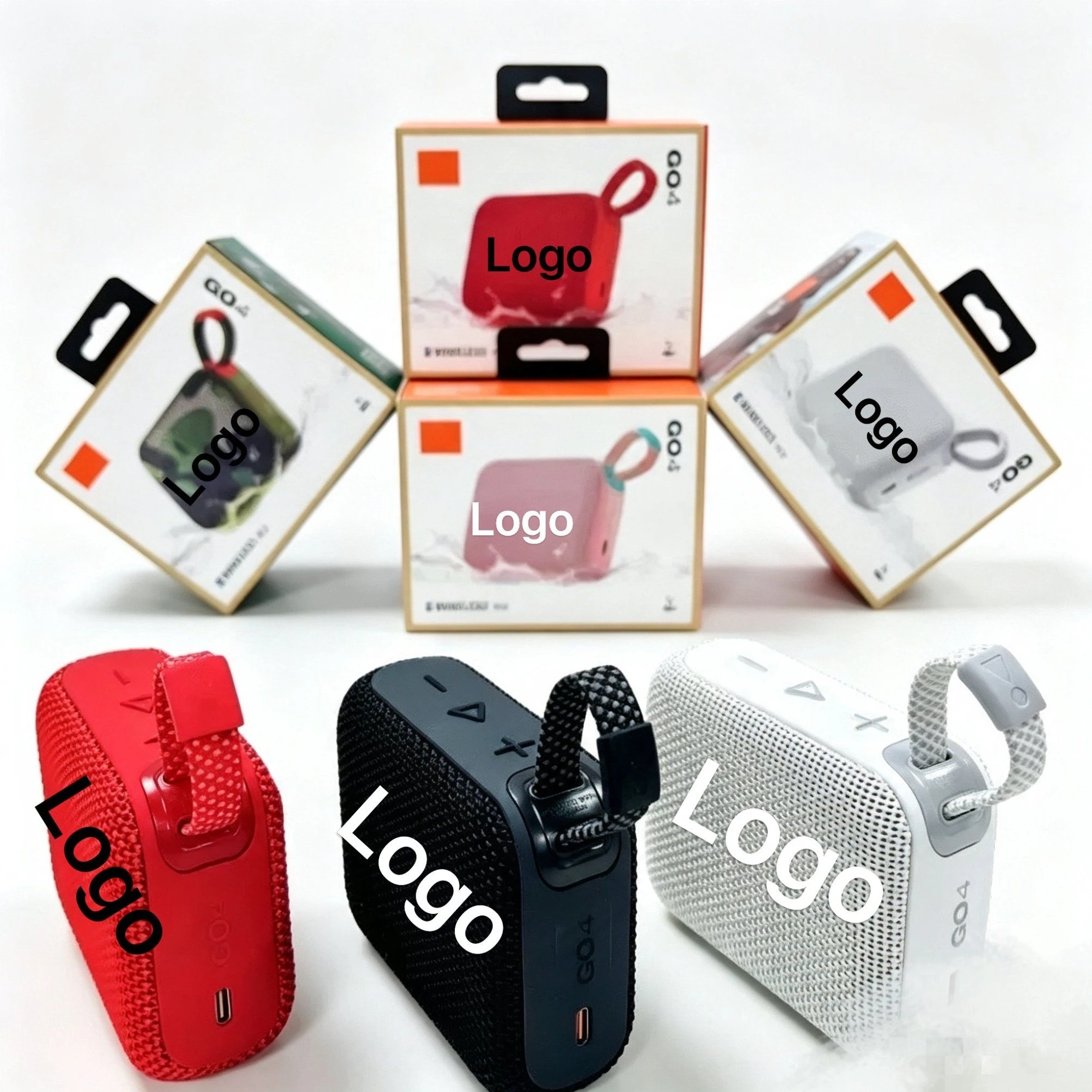 Go4 Portable Square Wireless Bluetooth Speaker IP67 Waterproof Fabric Outdoor Mini Speaker