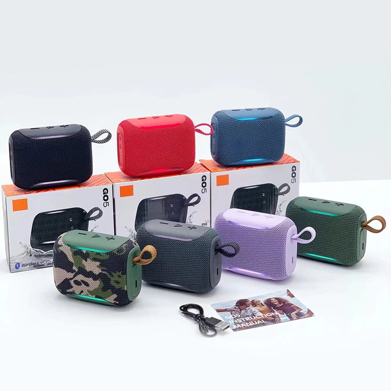 Go5 Bluetooth Speaker Outdoor Home Portable Double-Sided Fabric Mesh Subwoofer with Card Slot