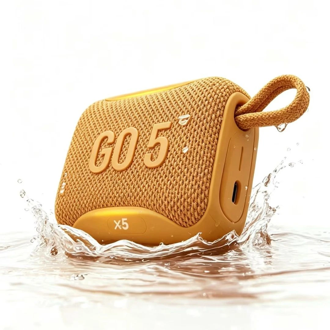 Go5 Outdoor Stereo Bluetooth Speaker, IP68 Waterproof Rechargeable Portable Speaker