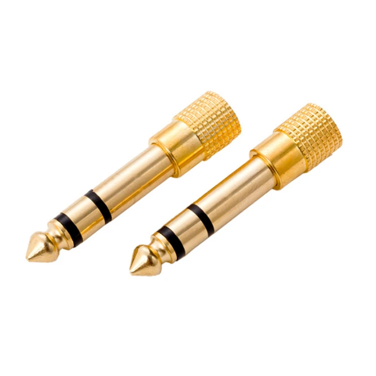 Gold Plated 6.35mm 1/4″ Male Plug to 3.5mm 1/8″ Female Jack Stereo Audio Headphone Adapter Aux Microphone Connector Converter
