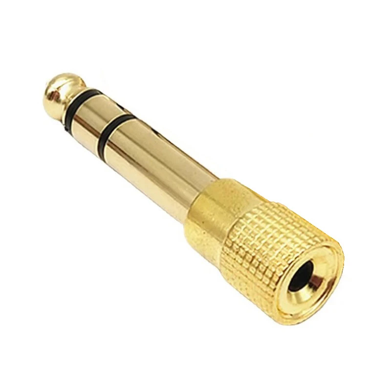 Gold-plated 6.5mm to 3.5mm Audio Adapter for Electronic Keyboard/Piano/Power Amplifier/Speaker/Headphone/Microphone Conversion