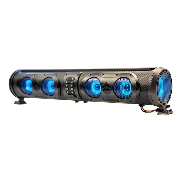 Golf Cart Speaker Amplified ATV UTV Bt Connector 8 Speaker Soundbar Waterproof with LED Lighting