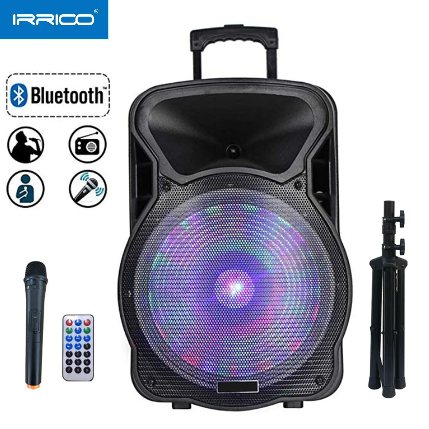 Good Quality! Tws Wireless Bluetooth Portable Trolley 15inch Speaker