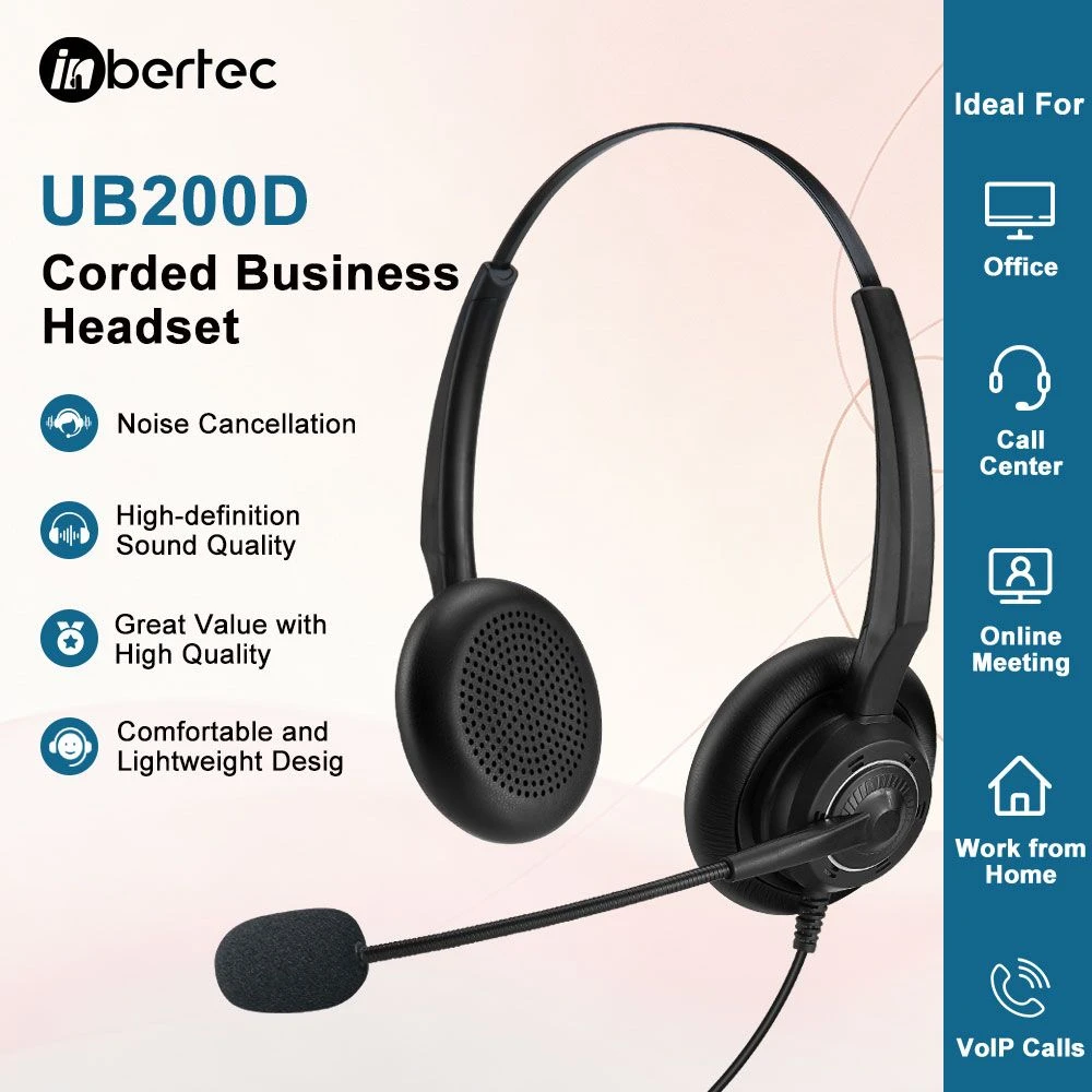 Good Value Call Center Headset with Qd Connector Noise Canceling Mic