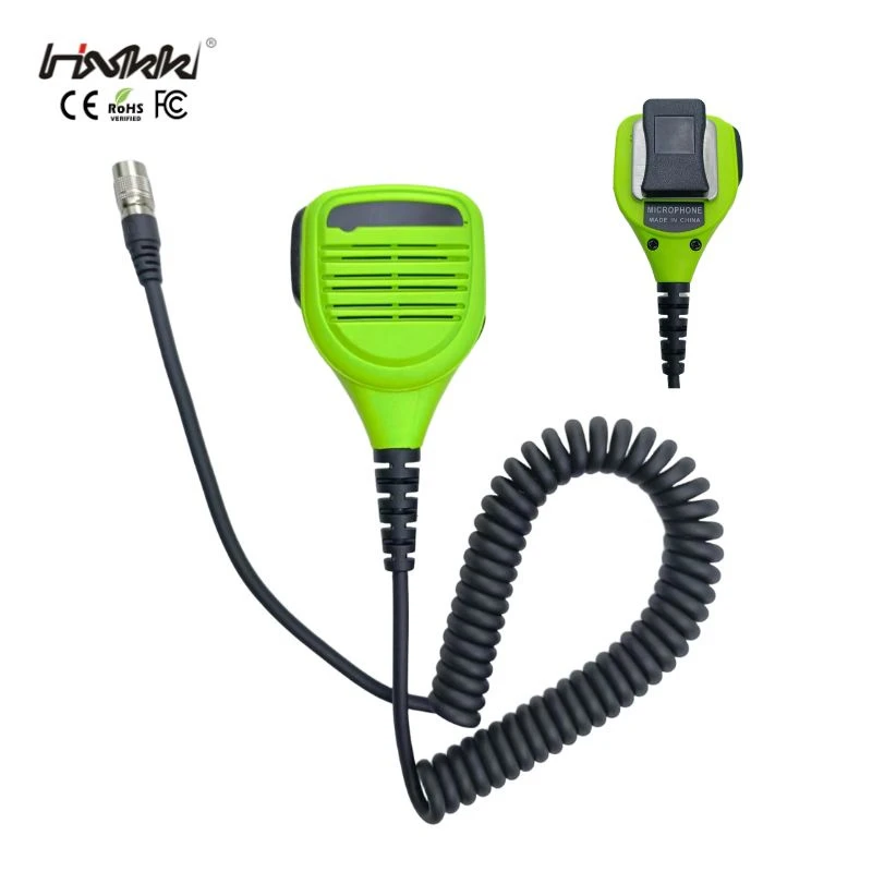 Green Color Shoulder Remote Control Speaker Microphone with Ptt for Hirose 6pin Walkie Talkie Accessories