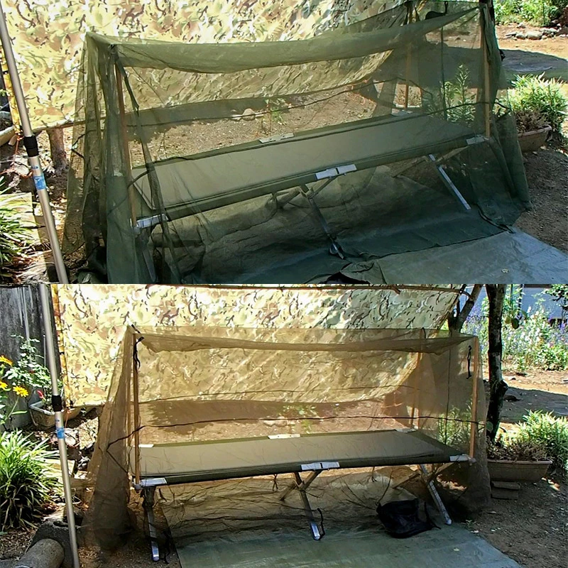 Green Folding Mosquito Net Single Mosquito-Proof Tent Outdoor Fishing Camping Bed Tent Mosquito Net