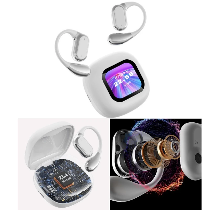 Gt-We-T259 Bluetooth 5.4 Headset with LCD Screen Earbuds