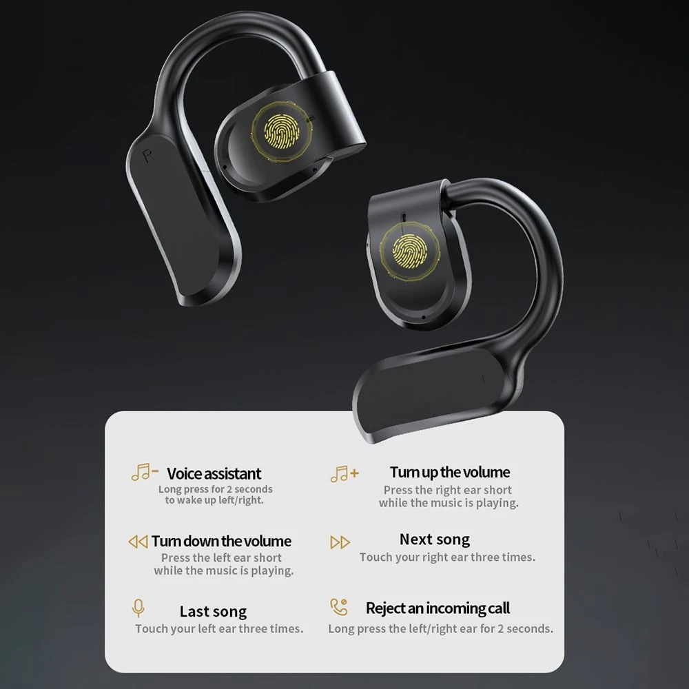 Gt05 Bone Conduction Bt Wireless Headphone Sports Earphone Ear Hook Bluetooth Headset