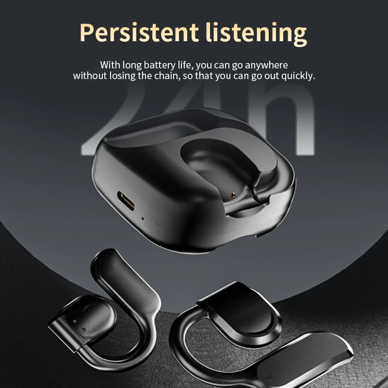 Gt05 Bone Conduction Wireless Headphone Bt Sports Earphone Ear Hook Headset