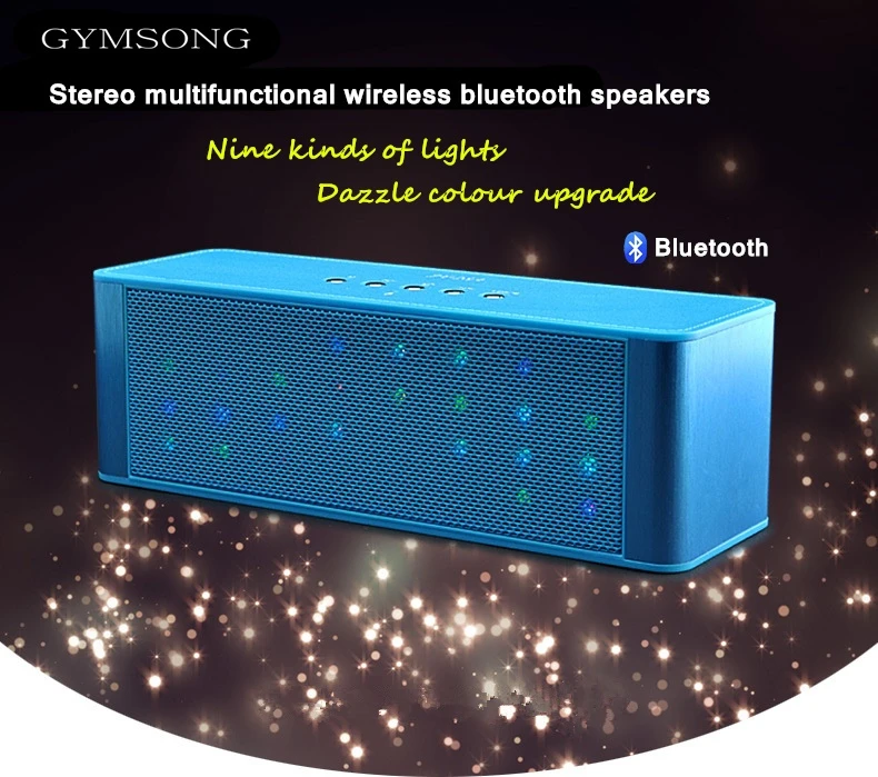 Gymsong Mini Portable Speaker Digital Screen +Wireless Bluetooth+Alarm+APP+NFC Speakers