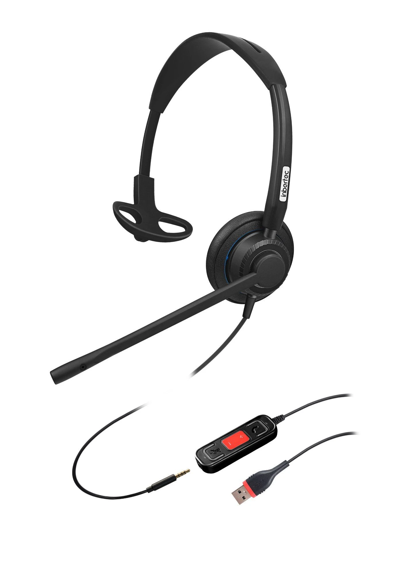 HD Sound Headset Jm with 3.5mm Jack and USB Adapter UC Teams