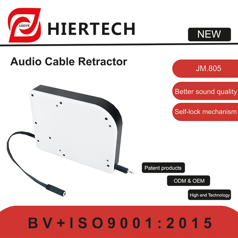 HIERTECH Audio Cable Retractor Male to Female Retractable 1.75m/1.95m Cable