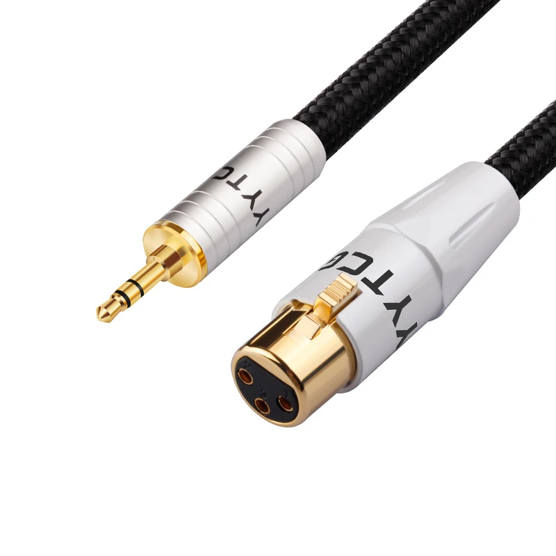 HIFI 3.5MM TRS Male XLR Female Audio Cable Earphone Line Gold Plated Alloy Shell Telephone in Stock