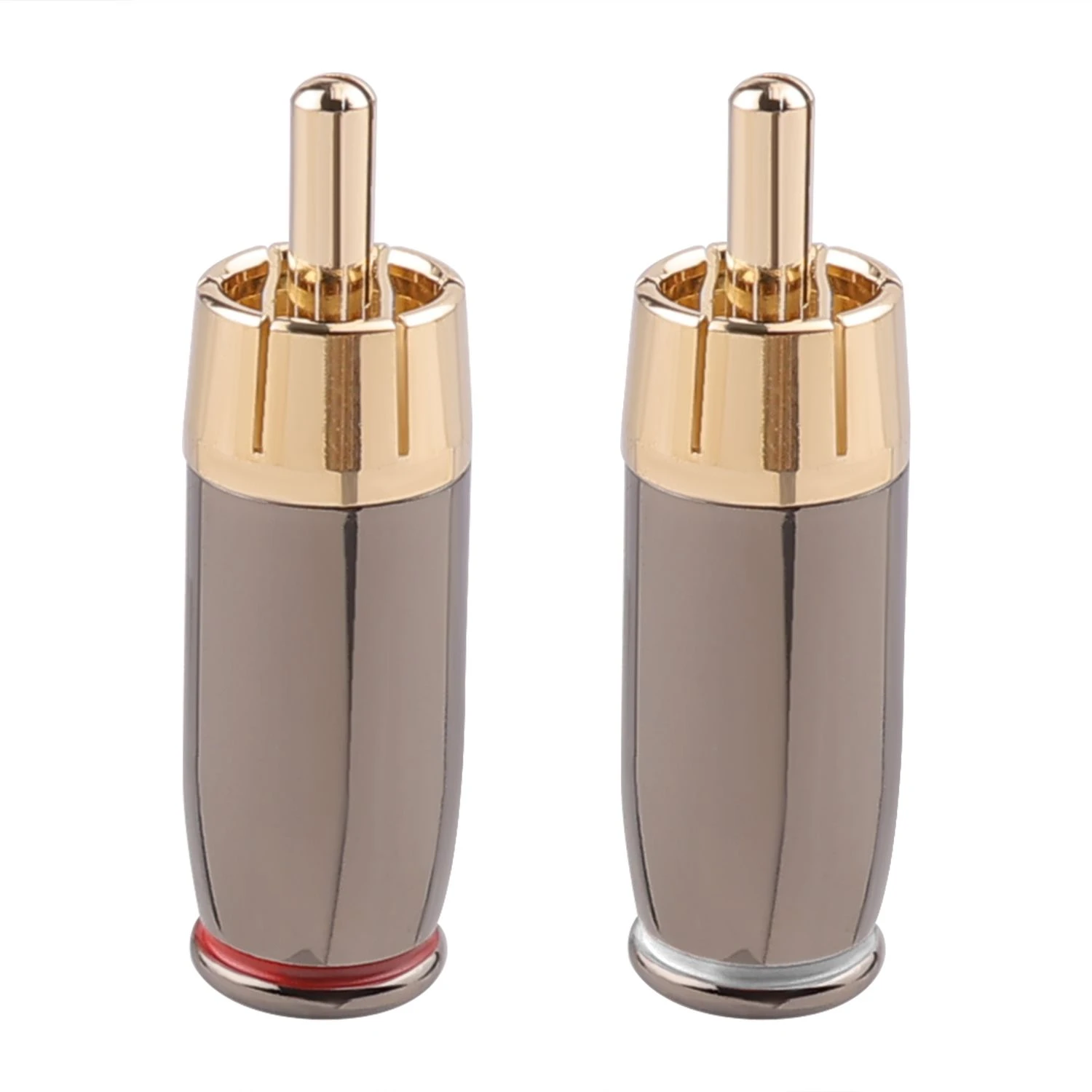 HP Gold-plated Pure Copper RCA Audio Signal Plug Audio-Video Cables Connector 6mm