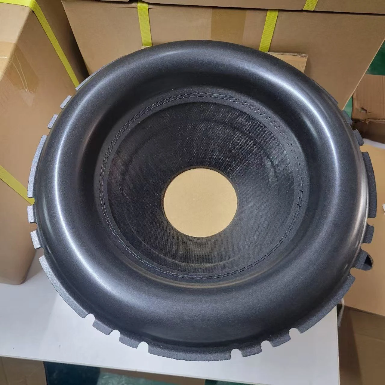 Half Pulp Paper Cone Body and Foam Edge for Car Subwoofer Application