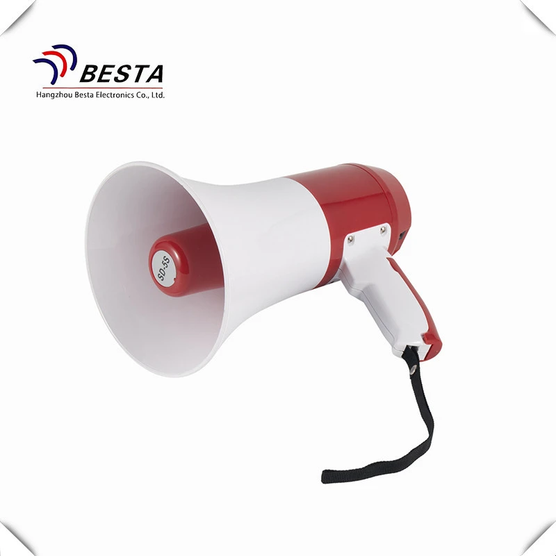 Handheld Megaphone with Lithium Battery Volume Control USB SD Siren