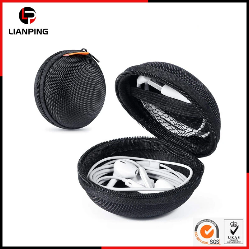 Hard Shell Durable Zipper Portable Travel Carrying EVA Earphone Case