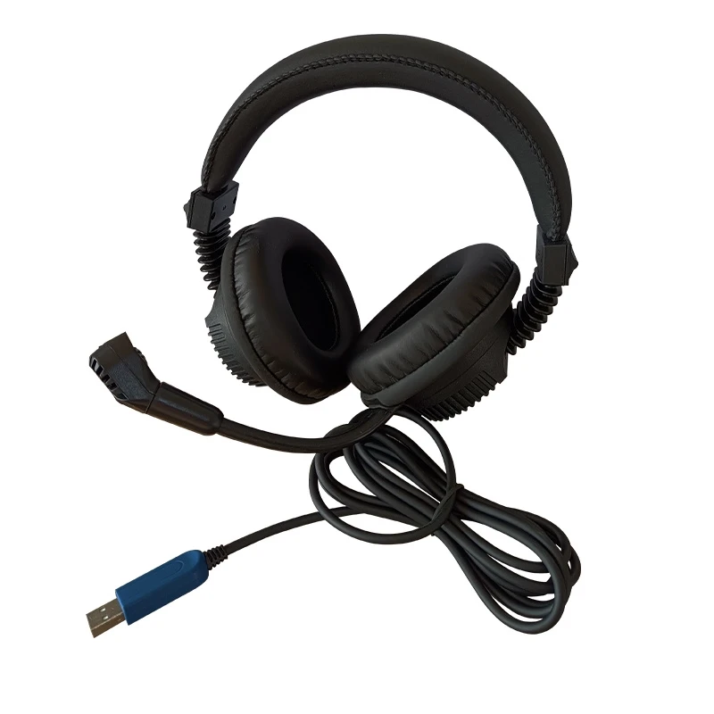 Headband Headphone USB Plug Connector Headset C-Media USB Chipset Cm6206 Stereo Mix Option
