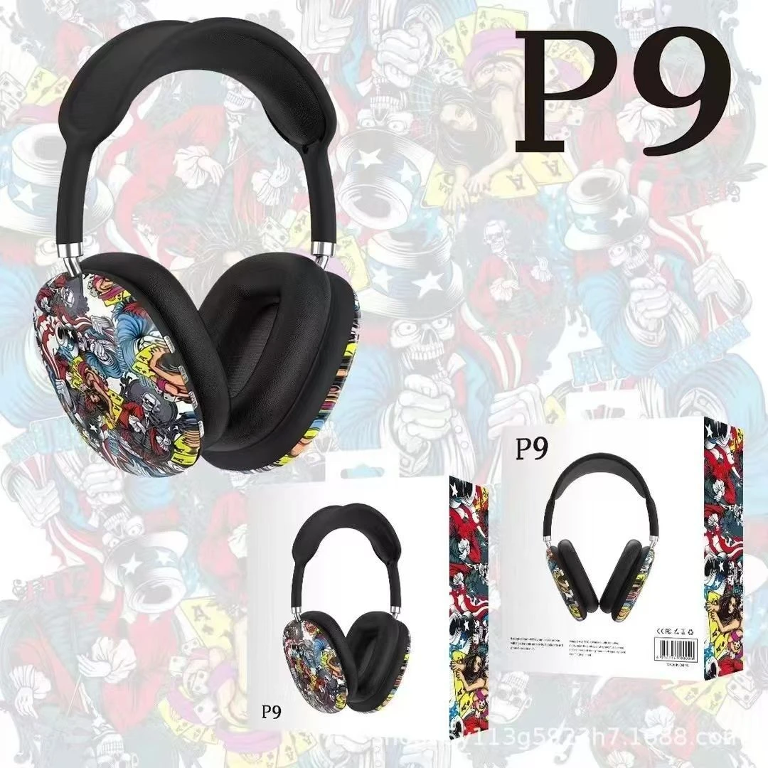 Headband Headphones Headset Stereo Headphone Cross-Border Products Wirelessheadset P9 Wireless Bluetooth Stereoscopic Sound Noise Reduction Sports
