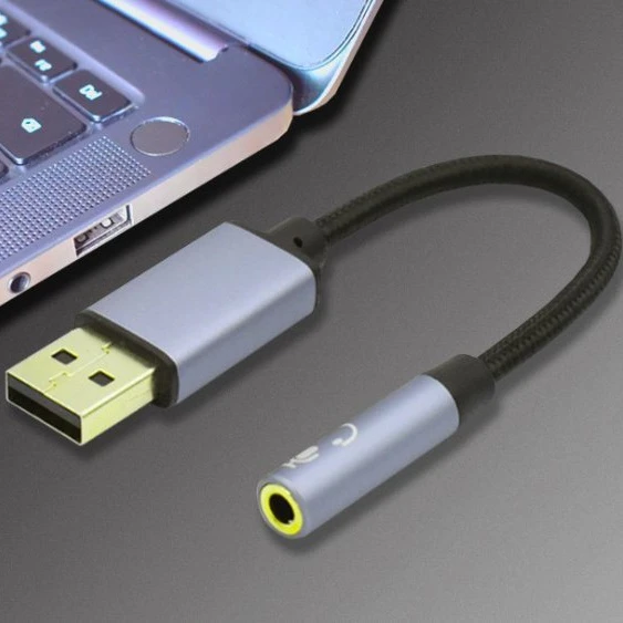 Headphone Earphone USB a Type to Audio 3.5mm Aux Adapter