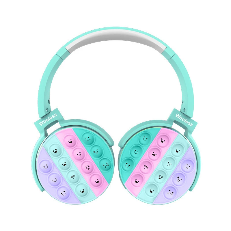 Headphone Wireless Headphones Luminous Unicorn Cat-Ear (Steamed Bread) Bluetooth Headband Headphones Foldable