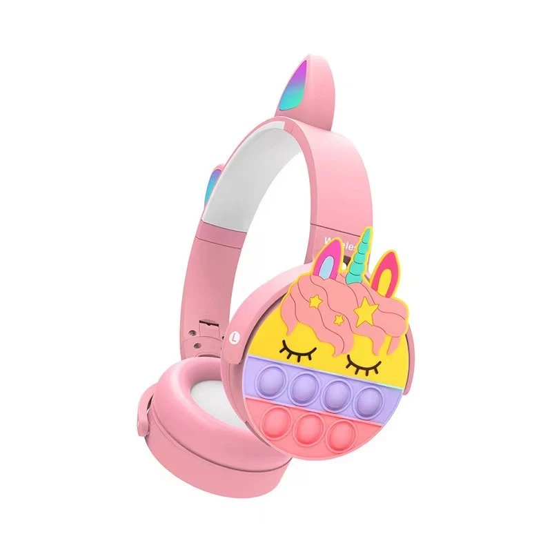 Headphone Wireless Headphones Stress Relieving Cat Ear Head Mounted Bluetooth Headband Headphones Card Insertion