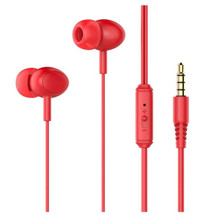 Headset 3.5mm Heavy Bass Handsfree Earphone Universal Wired Earbud Headphone with Microphone for Android Phone