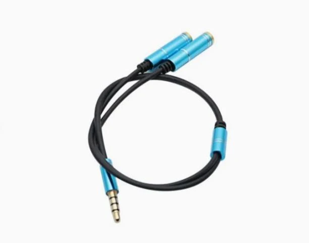 Headset Adapter Y Splitter 3.5mm Jack Cable with Separate Mic and Audio Headphone Connector Mutual Convertors for Notebook